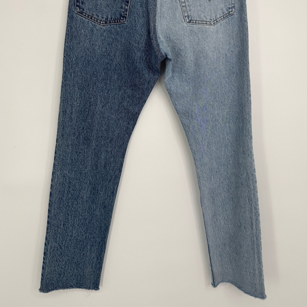 Levi's Premium 501 Original Two Tone Jeans 27 Blue High Rise Straight Leg Denim - Picture 8 of 12